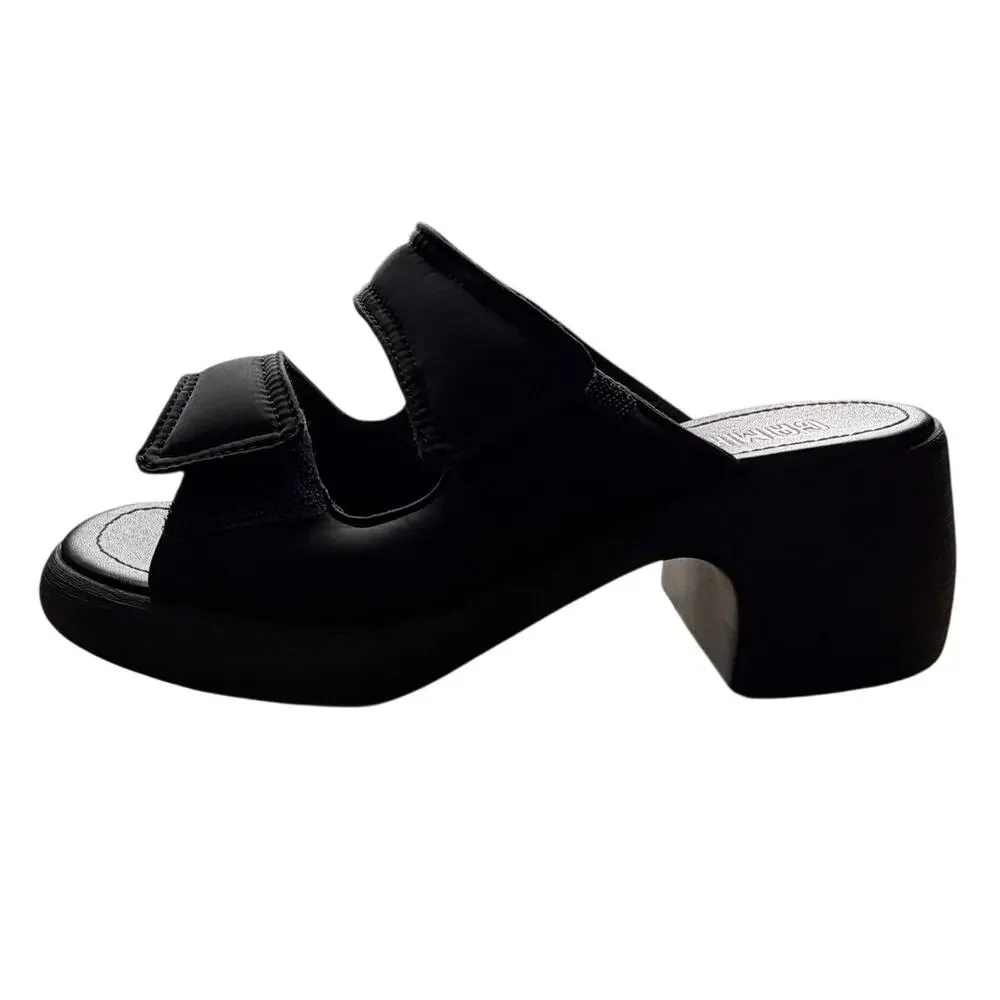 Camper Thelma Black 2 Strap Sandal w/ Block Heel Sz 10 - Picture 4 of 11